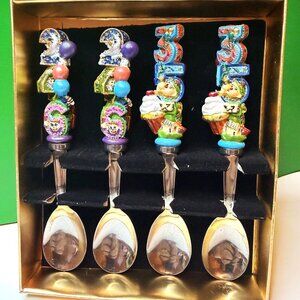 Christopher Radko Birthday Parade Ice Cream Decorating Serving Spoons Set of 4
